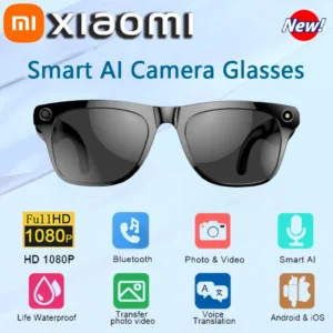 Lunettes Connectées Xiaomi 8K HD – Caméra & Assistant Vocal
